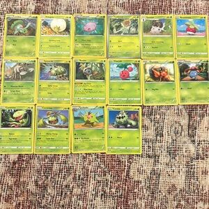 Pokemon Card Set with Green and Yellow Designs